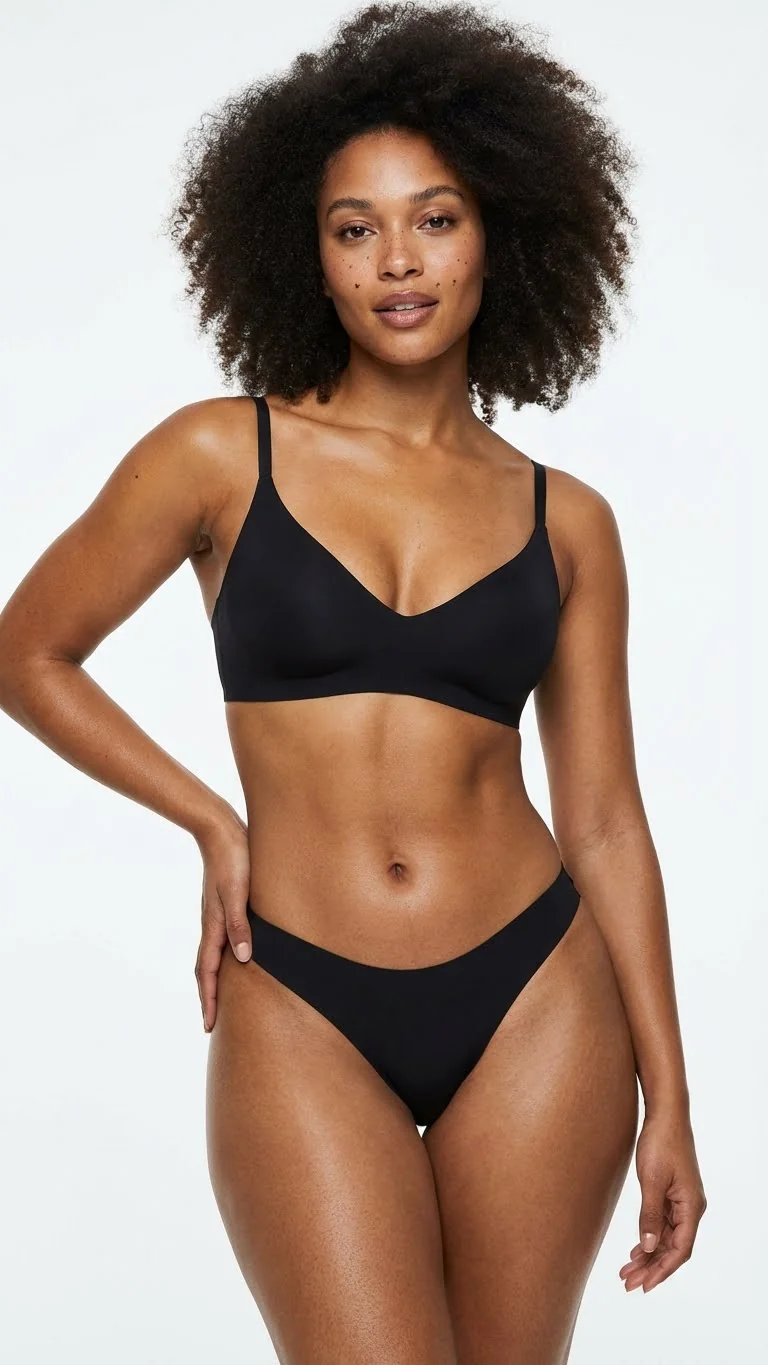 DOMİNANT İz Yapmayan Siyah Brazilian Külot - Ön Görünüm